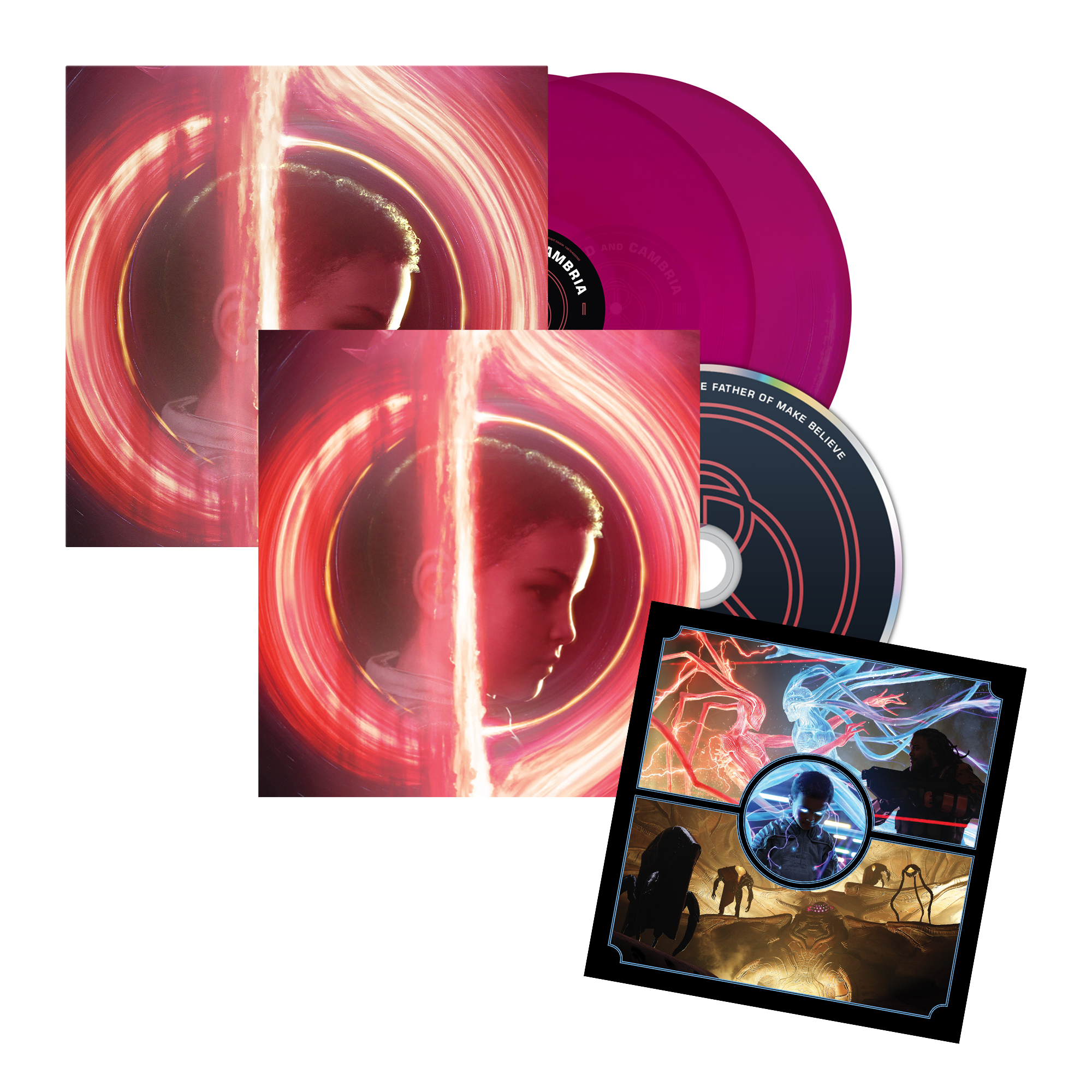 Vaxis: Act III: The Father Of Make Believe - Transparent Magenta Vinyl 2LP & CD Signed Bundle